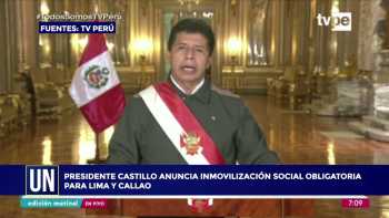 Presidente Castillo anuncia inmovilización social obligatoria para Lima y Callao