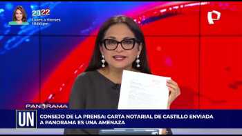 Consejo de la Prensa: Carta notarial de Castillo enviada a Panorama es una amenaza.