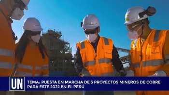 Puesta en marcha de 3 proyectos mineros de cobre para este 2022 en el Perú