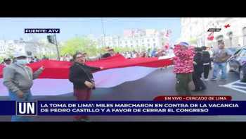Miles marcharon en contra de la vacancia de Pedro Castillo y a favor de cerrar el congreso