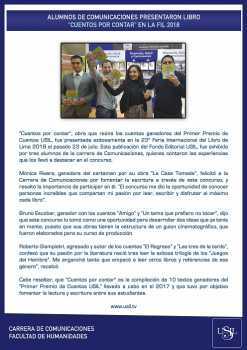 Alumnos de Comunicaciones presentaron Libro