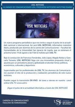 USIL NOTICIAS DESDE EL 19 DE AGOSTO