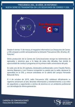 Frecuencia USIL 20 Años. en Los Desayunos de Correo y USIL